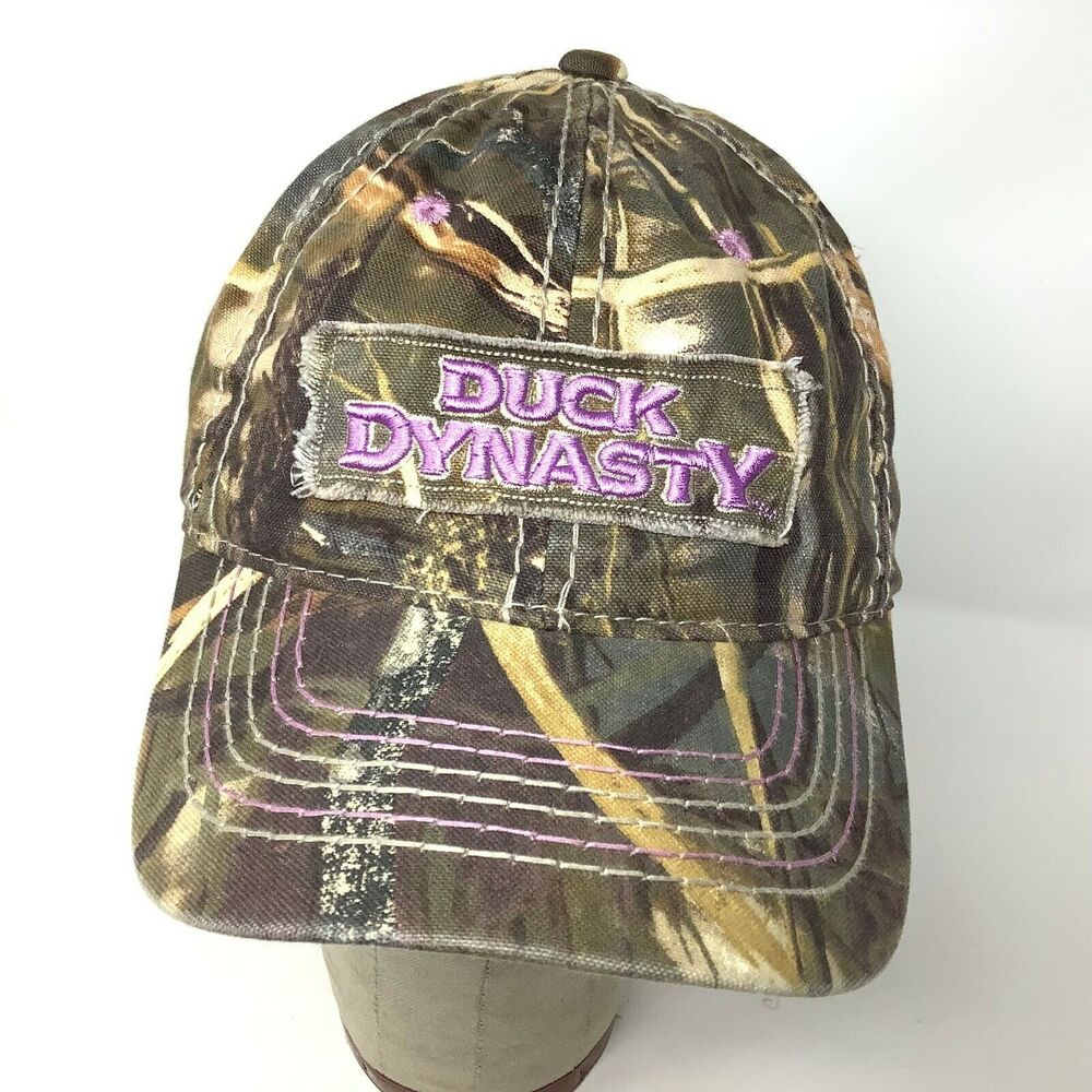 DUCK DYNASTY Camo Cap/Hat, A&E TV Series Ladies Fit Patch Logo Spell Out